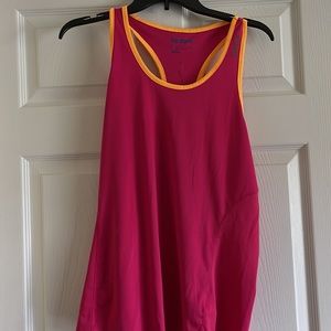 Reebok pink and orange workout tank